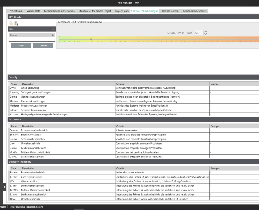 FMEA - Define FMEA Catalogue